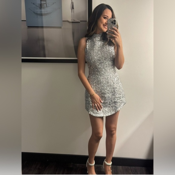 Revolve Amanda Uprichard Marshall Mini Women's Dress in Stellar Size Small - Picture 6 of 7